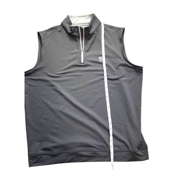 Peter Millar 1/2 ZIp Vest Men's Large performance polyester Gray, club logo - Picture 5 of 8